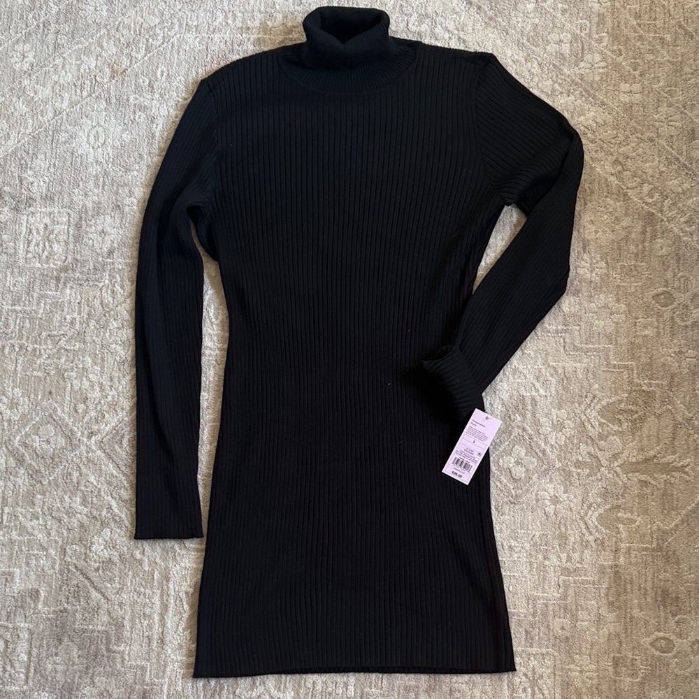 Wild Fable Elegant Black Long Sleeve Dress